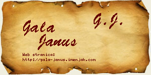 Gala Janus vizit kartica